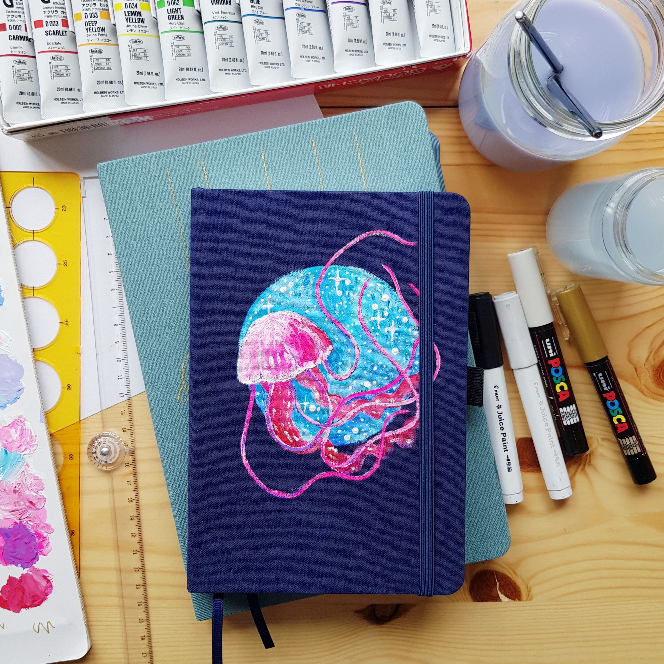 How I Painted My Notebook Cover with Acrylic Markers - Chocolate Musings