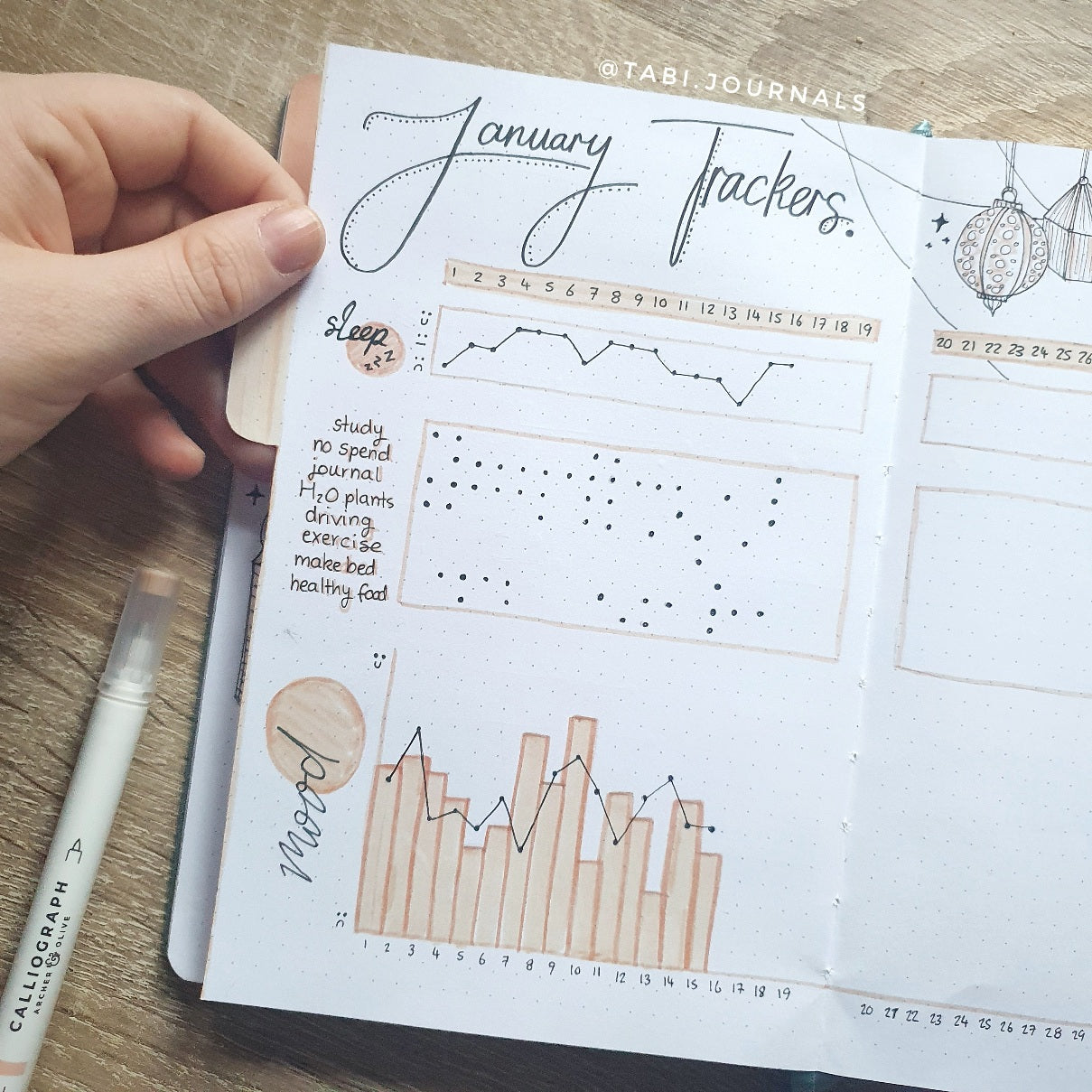 how to habit track in your bullet journal  4 minimalist habit tracker  spread ideas 