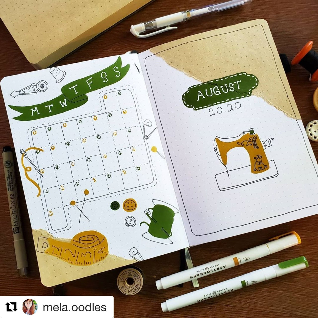 Recipe Illustration In Your Bullet Journal Using Acrylograph Pens