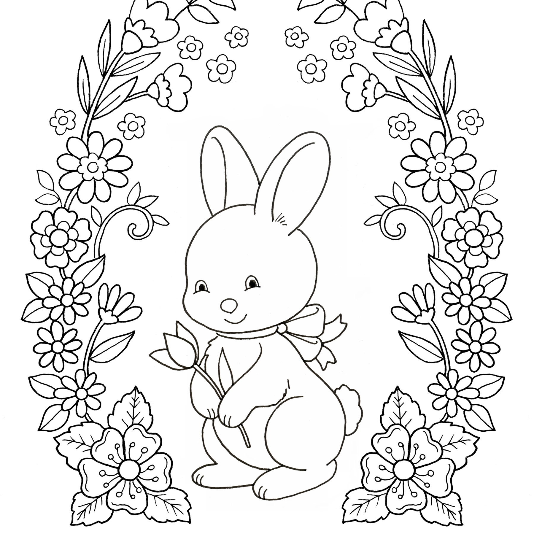 easter bunny sketch
