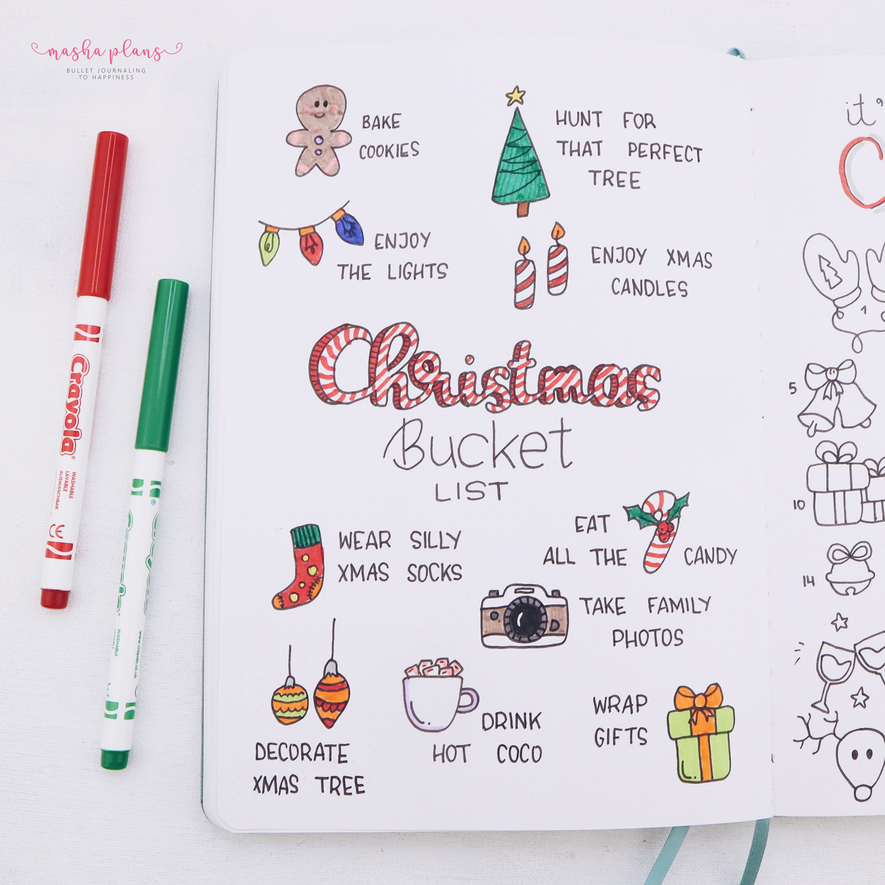 How To Create A Christmas Countdown Bullet Journal Spread