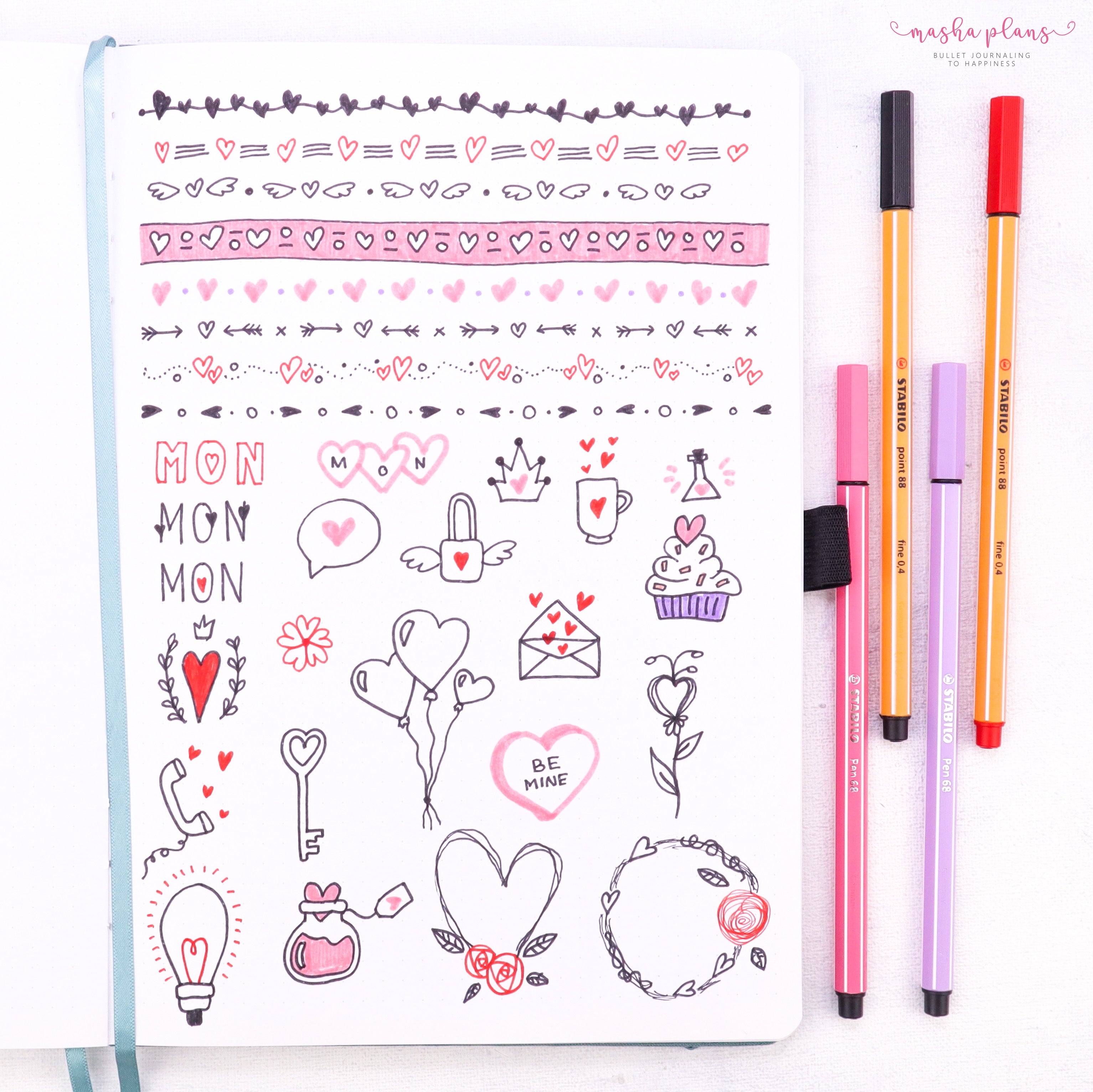 Try this pretty borders using Dot Markers : r/bulletjournal