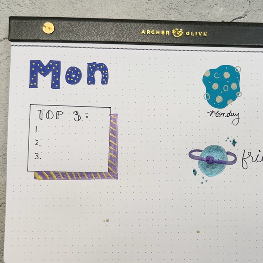 Layering Paint Pens in your Bullet Journal