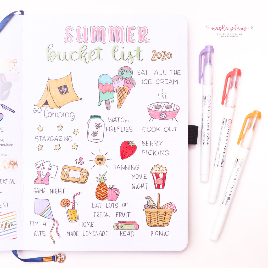 Summer Bucket List, 2 Page Summer Scrapbooking Layout Kit DIY or Prema –  Crop-A-Latte