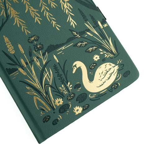 A5 Swan Pond: Blank Page Notebook