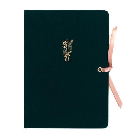 B5 Velvet Forest Heirloom: Ivory Dot Grid Notebook