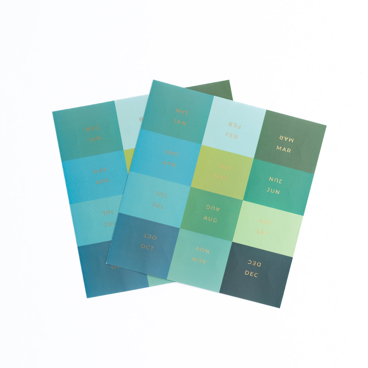 Vinyl Planner Tabs - Blues & Greens