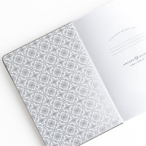 A5 Storybook in Warm Gray: Dot Grid Notebook