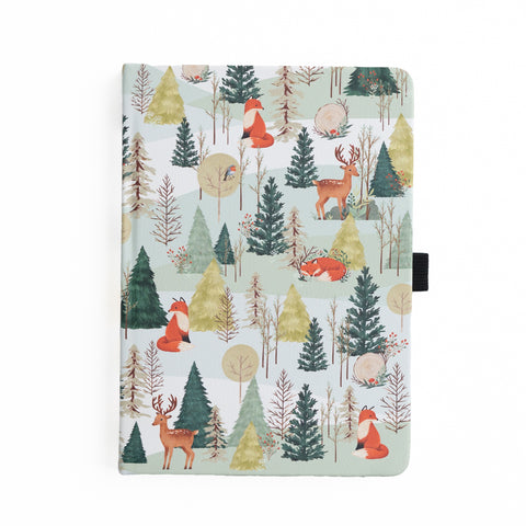 Fox In Winter Woods: Dot Grid Notebook