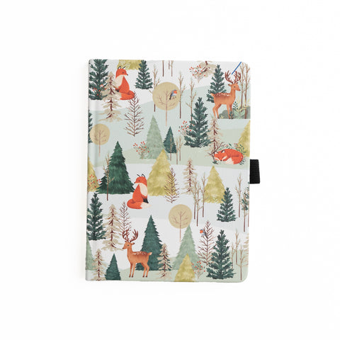 Fox In Winter Woods: Dot Grid Notebook