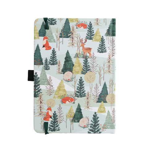 A5 Fox In Winter Woods: Dot Grid NotebooK