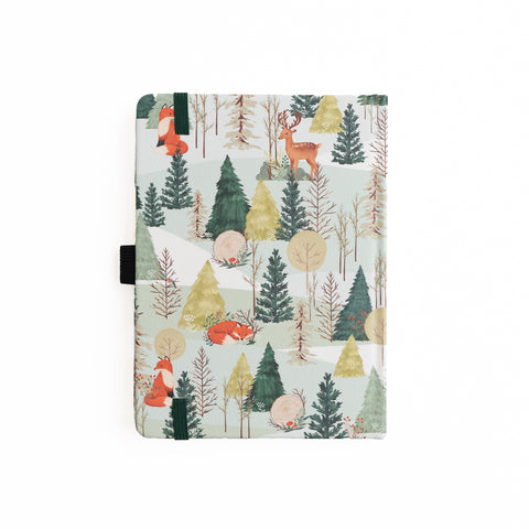 B6 Fox In Winter Woods: Dot Grid Notebook